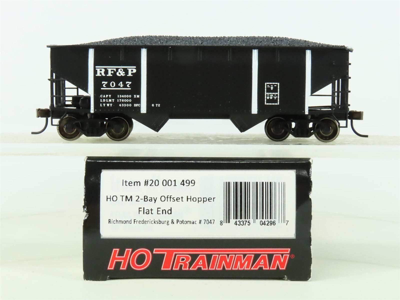 HO Scale Atlas Trainman #20001499 RF&P 2-Bay Offset Hopper w/ Load #7047