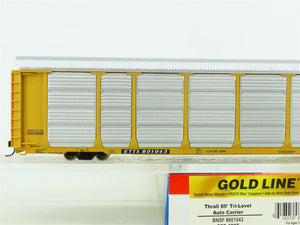 HO Walthers Gold Line #932-4885 ETTX TTX BNSF Thrall 89' Tri-Level Auto Carrier