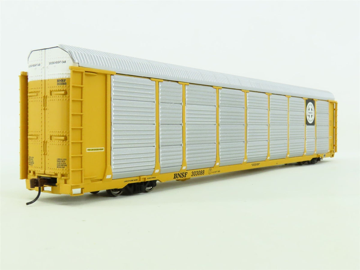 HO Walthers Gold Line 932-4874 BNSF (B&amp;W Logo) 89&#39; Tri-Level Auto Carrier 303088