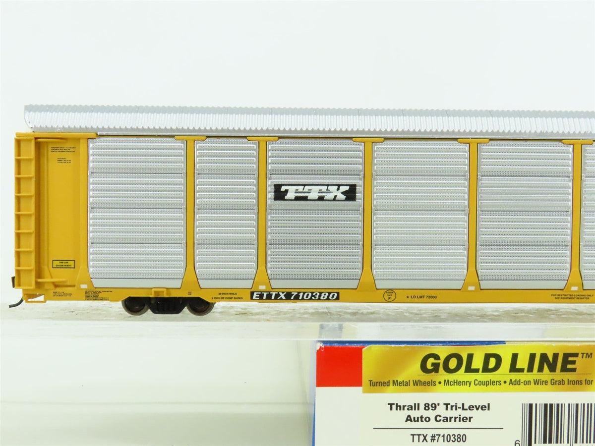 HO Walthers Gold Line 932-4859 ETTX TTX Thrall 89&#39; Tri-Level Auto Carrier 710380