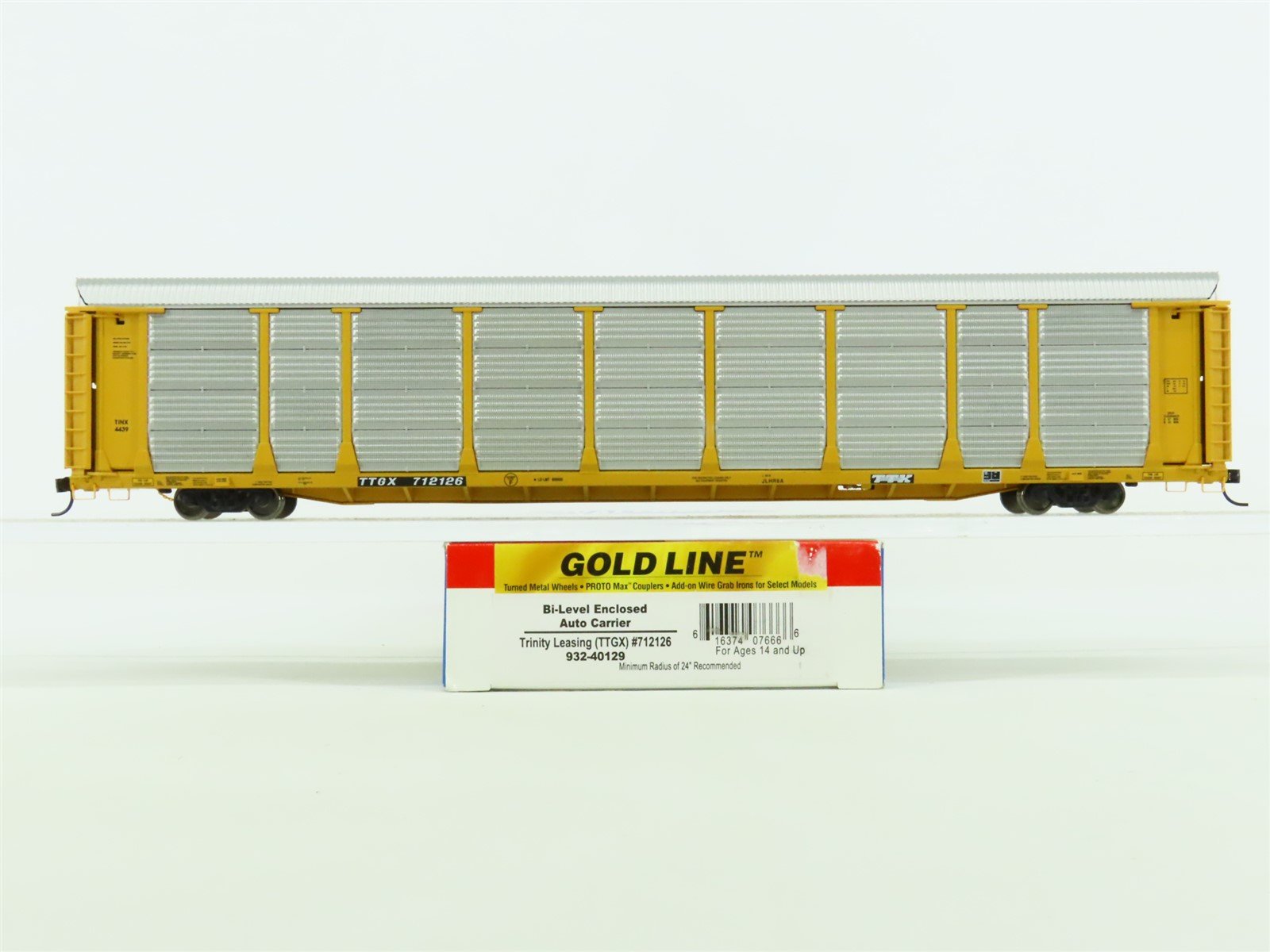 HO Walthers Gold Line #932-40129 TTGX Trinity Leasing Bi-Level Auto Carrier