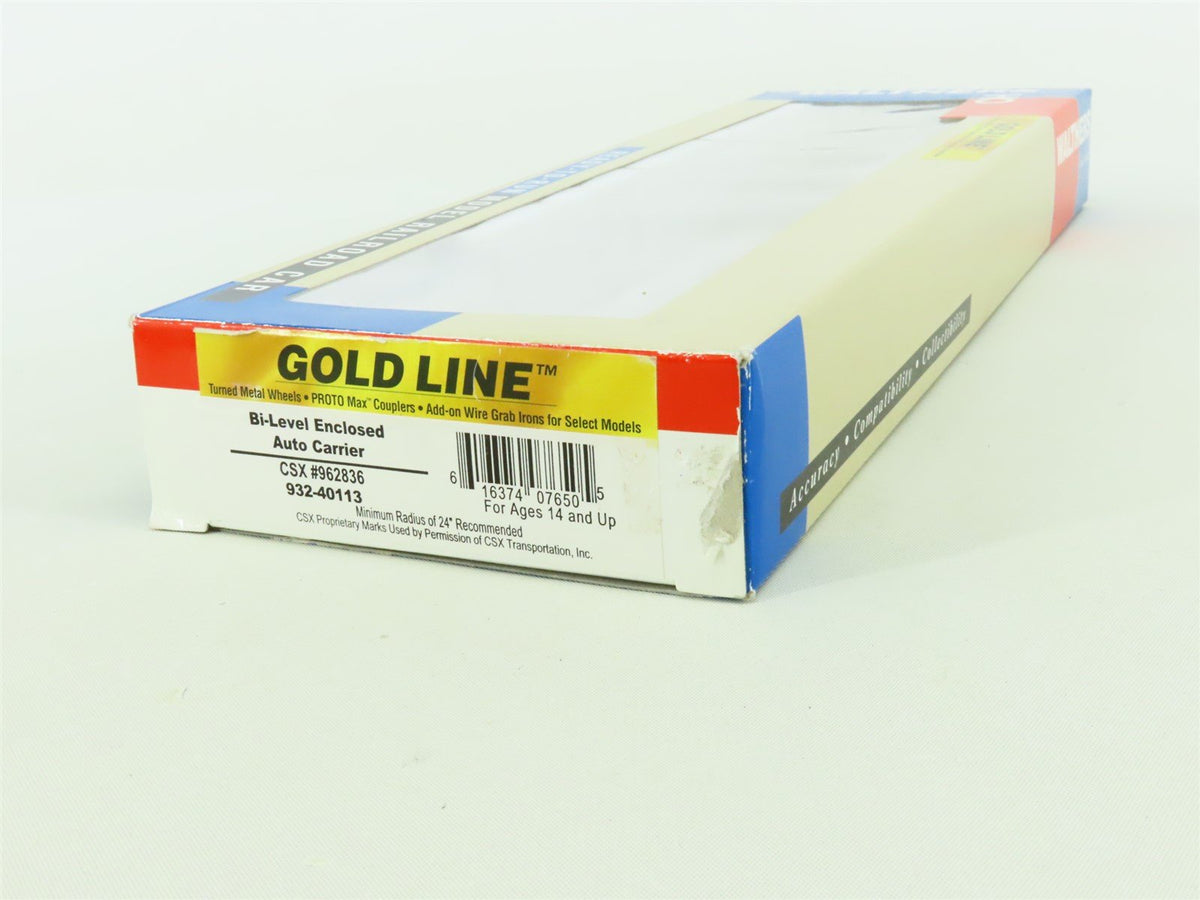 HO Walthers Gold Line #932-40113 TTGX CSX Bi-Level Enclosed Auto Carrier #962836