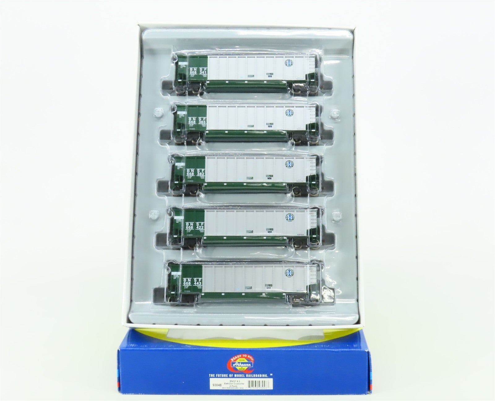 HO Scale Athearn #93048 BNSF Railway BethGon Coalporter w/ Load (5 Pack) #3
