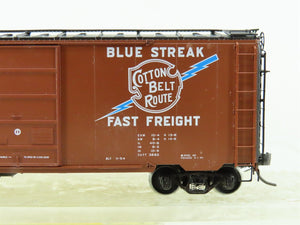 HO Kadee #4902 SSW Cotton Belt Blue Streak 40' Boxcar #34091 - Custom Weathered