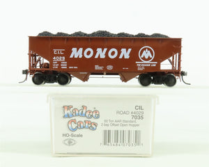 HO Scale Kadee #7035 CIL MONON 2-Bay Hopper w/ Load #4029 - Custom Weathered