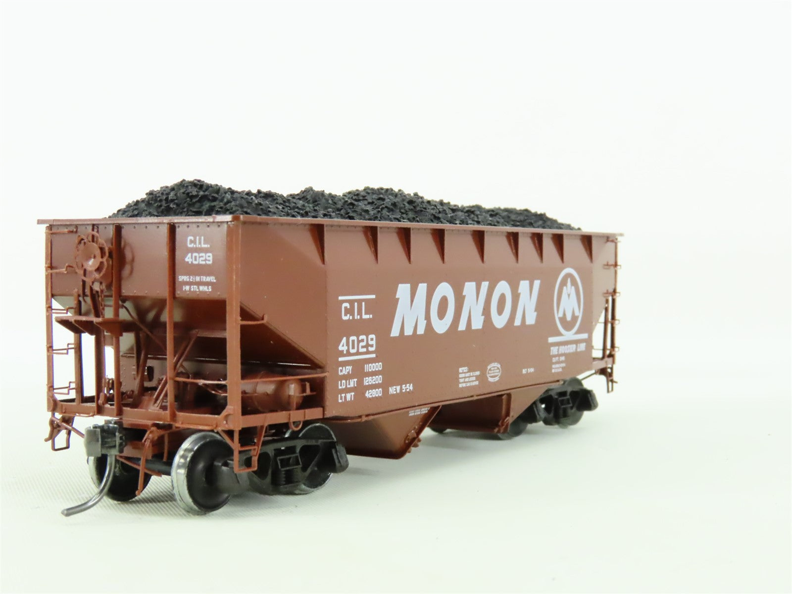 HO Scale Kadee #7035 CIL MONON 2-Bay Hopper w/ Load #4029 - Custom Weathered