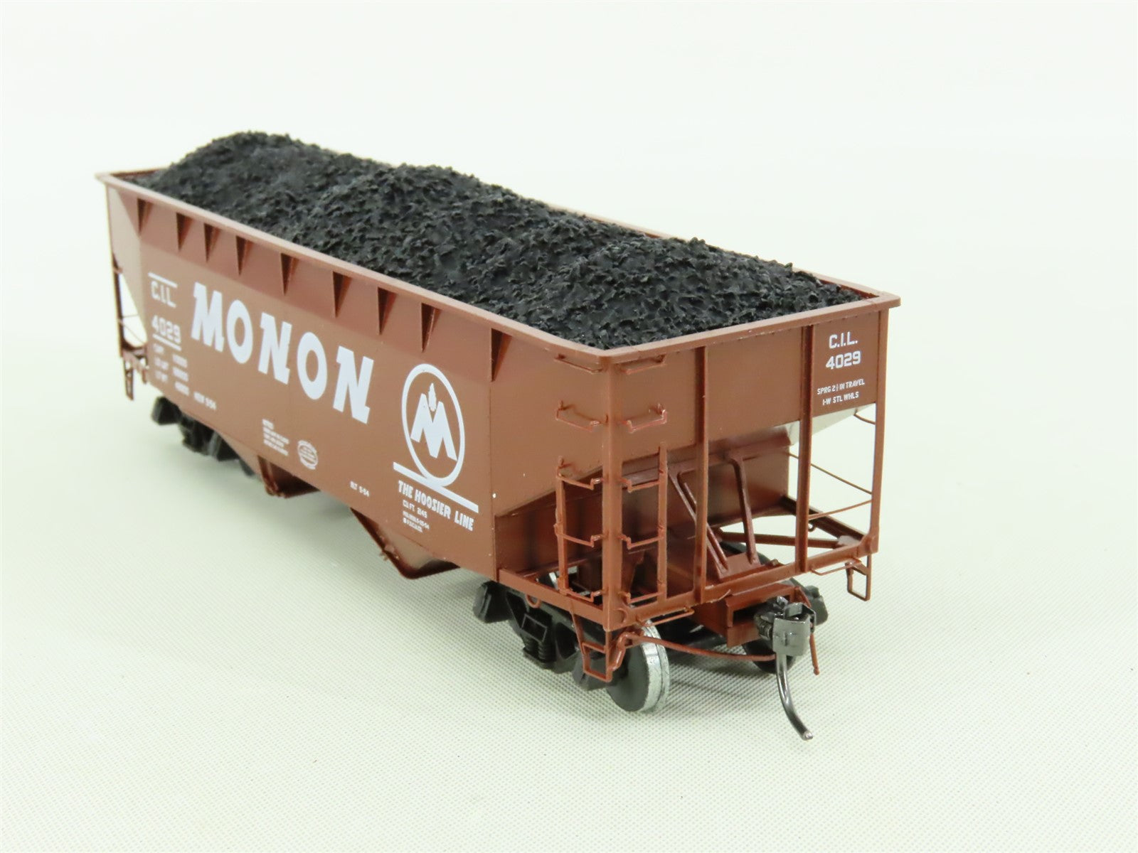 HO Scale Kadee #7035 CIL MONON 2-Bay Hopper w/ Load #4029 - Custom Weathered