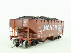 HO Scale Kadee #7035 CIL MONON 2-Bay Hopper w/ Load #4029 - Custom Weathered