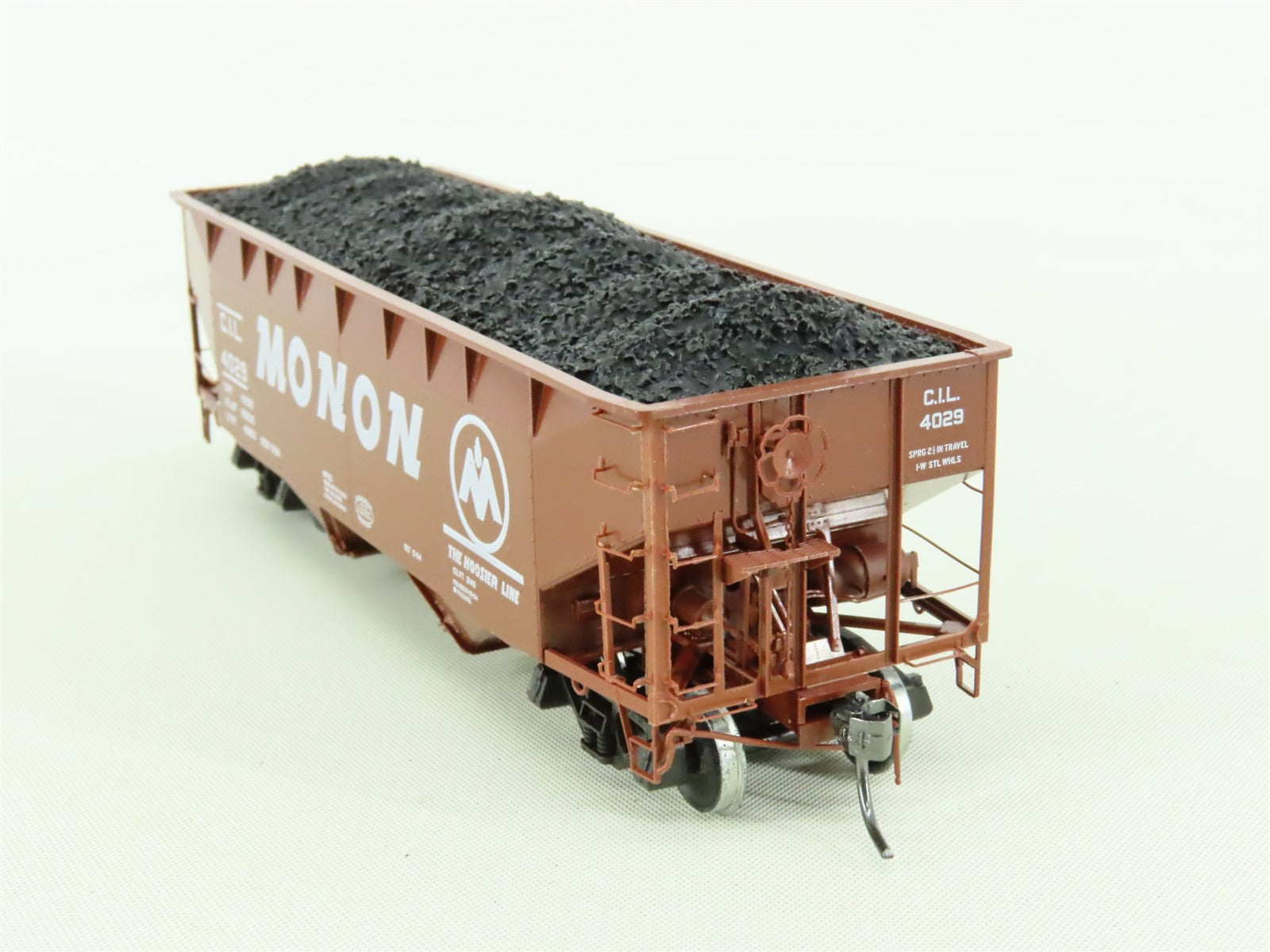 HO Scale Kadee #7035 CIL MONON 2-Bay Hopper w/ Load #4029 - Custom Weathered