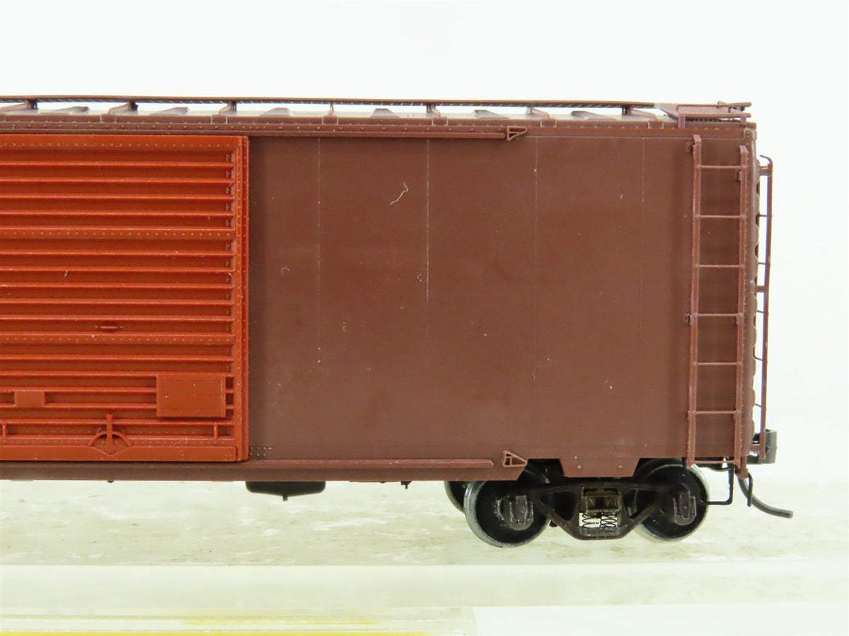 HO Scale Kadee #5000 Undecorated Dark Tuscan 40&#39; Box Car - Custom Weathered