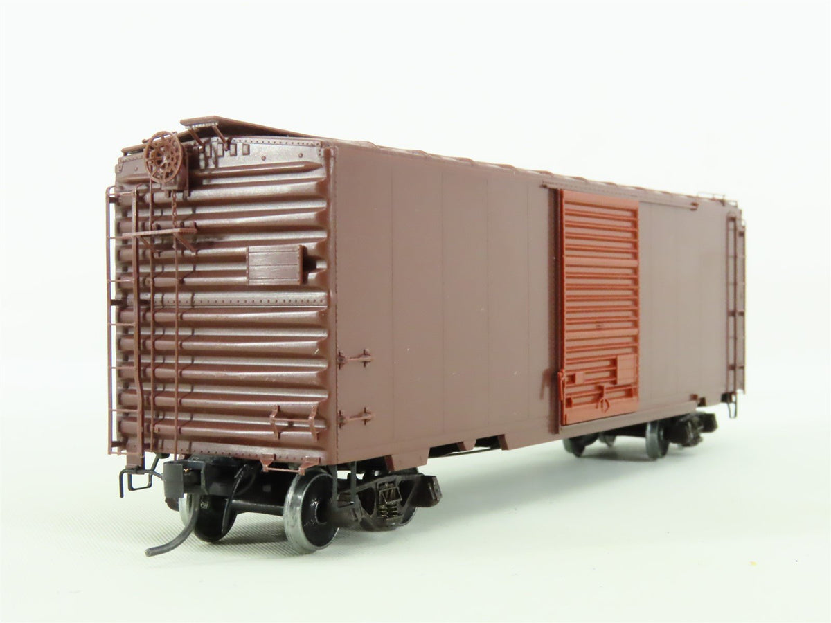 HO Scale Kadee #5000 Undecorated Dark Tuscan 40&#39; Box Car - Custom Weathered