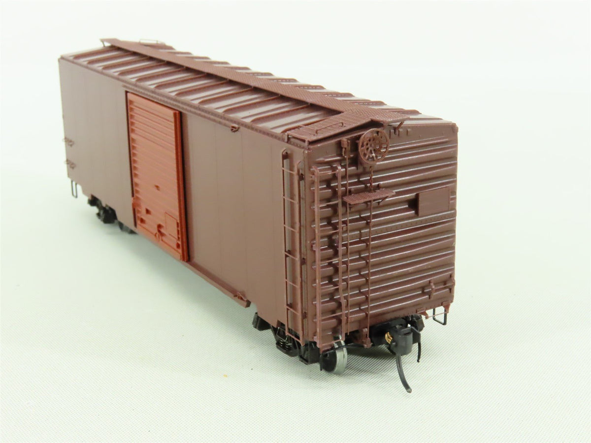 HO Scale Kadee #5000 Undecorated Dark Tuscan 40&#39; Box Car - Custom Weathered