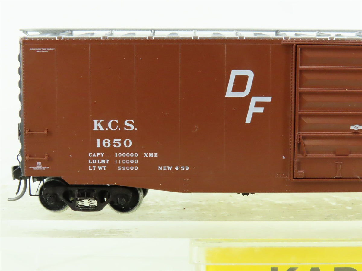 HO Kadee #6107 KCS Kansas City Southern 50&#39; Box Car #1650 - Custom Weathered