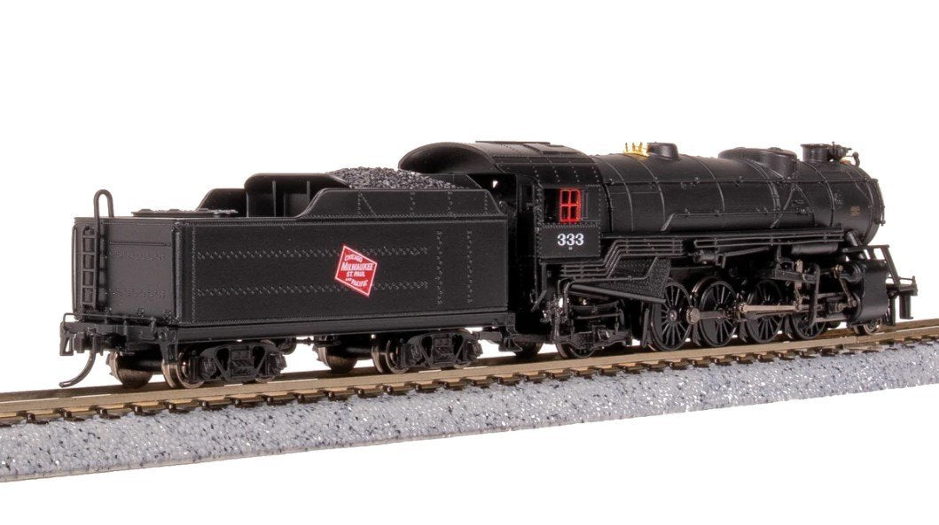 N Broadway LTD BLI 7836 Milwaukee Road 2-8-2 Heavy Mikado Steam #333 w/ Paragon4