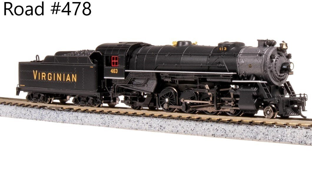 N Broadway LTD BLI 7841 VGN Virginian 2-8-2 Heavy Mikado Steam #478 w/ Paragon4