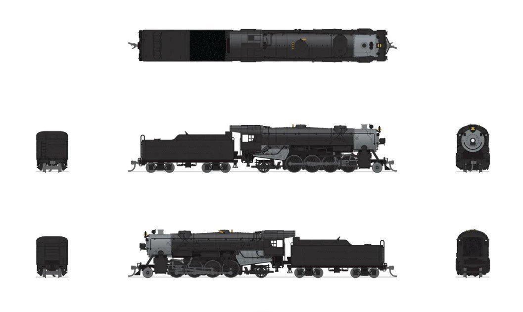 N Broadway Limited BLI 7843 Unlettered 2-8-2 USRA Heavy Mikado Steam w/ Paragon4