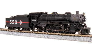 N Broadway BLI 7852 CIM Chicago & Illinois Midland 2-8-2 Steam #550 w/ Paragon4