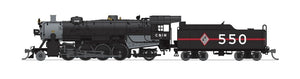 N Broadway BLI 7852 CIM Chicago & Illinois Midland 2-8-2 Steam #550 w/ Paragon4