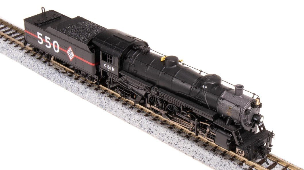 N Broadway BLI 7852 CIM Chicago &amp; Illinois Midland 2-8-2 Steam #550 w/ Paragon4