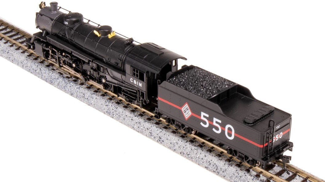 N Broadway BLI 7852 CIM Chicago &amp; Illinois Midland 2-8-2 Steam #550 w/ Paragon4