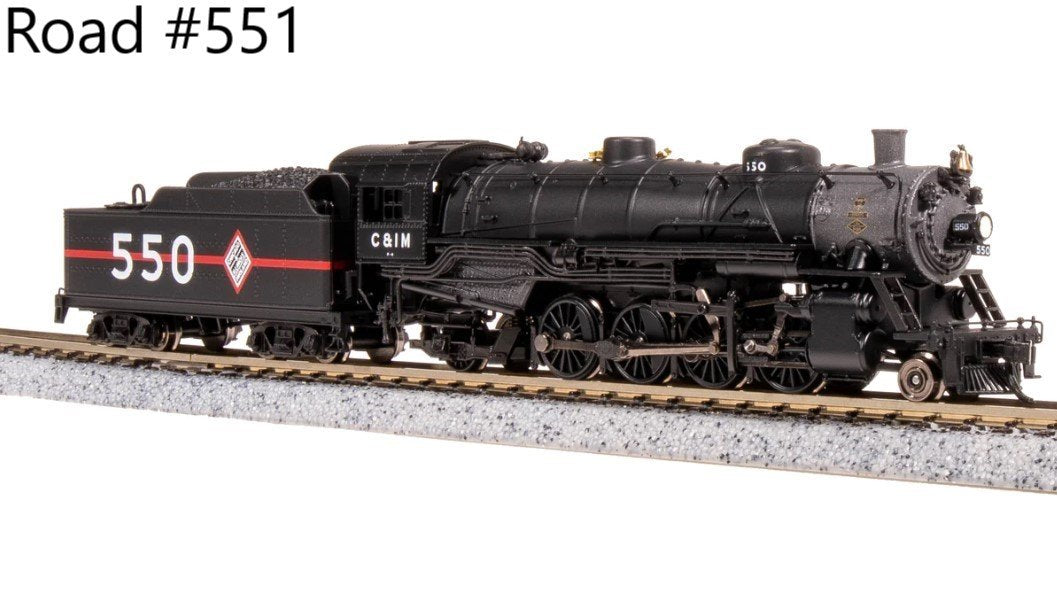 N Broadway BLI 7853 CIM Chicago &amp; Illinois Midland 2-8-2 Steam #551 w/ Paragon4