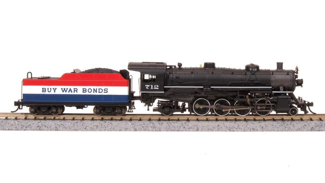 N Broadway BLI 7865 War Bonds Billboard 2-8-2 Light Mikado Steam #712 w/Paragon4