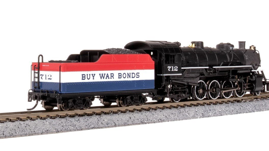 N Broadway BLI 7865 War Bonds Billboard 2-8-2 Light Mikado Steam #712 w/Paragon4