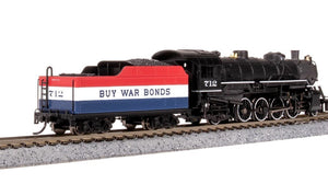 N Broadway BLI 7865 War Bonds Billboard 2-8-2 Light Mikado Steam #712 w/Paragon4