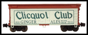 Z Scale FULL THROTTLE FTB9208-1 NYDX Clicquot Club 34' Wood Reefer 2-Pk Set #1