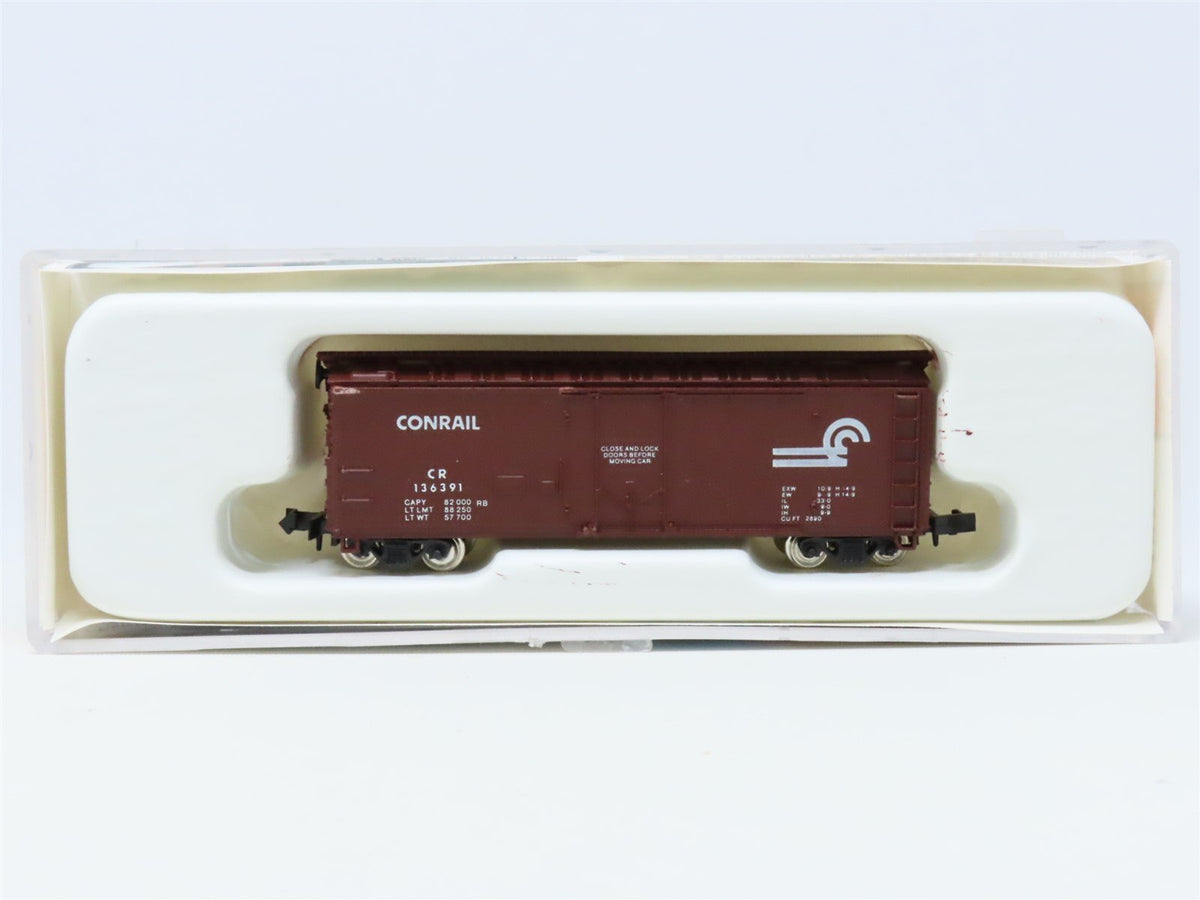 N Scale Con-Cor 001-105105 CR Conrail 40&#39; Steel Reefer Car #136391