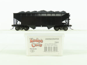 HO Scale Kadee Cars #7501 Undecorated 50 Ton 2-Bay Offset Hopper w/ Coal Load