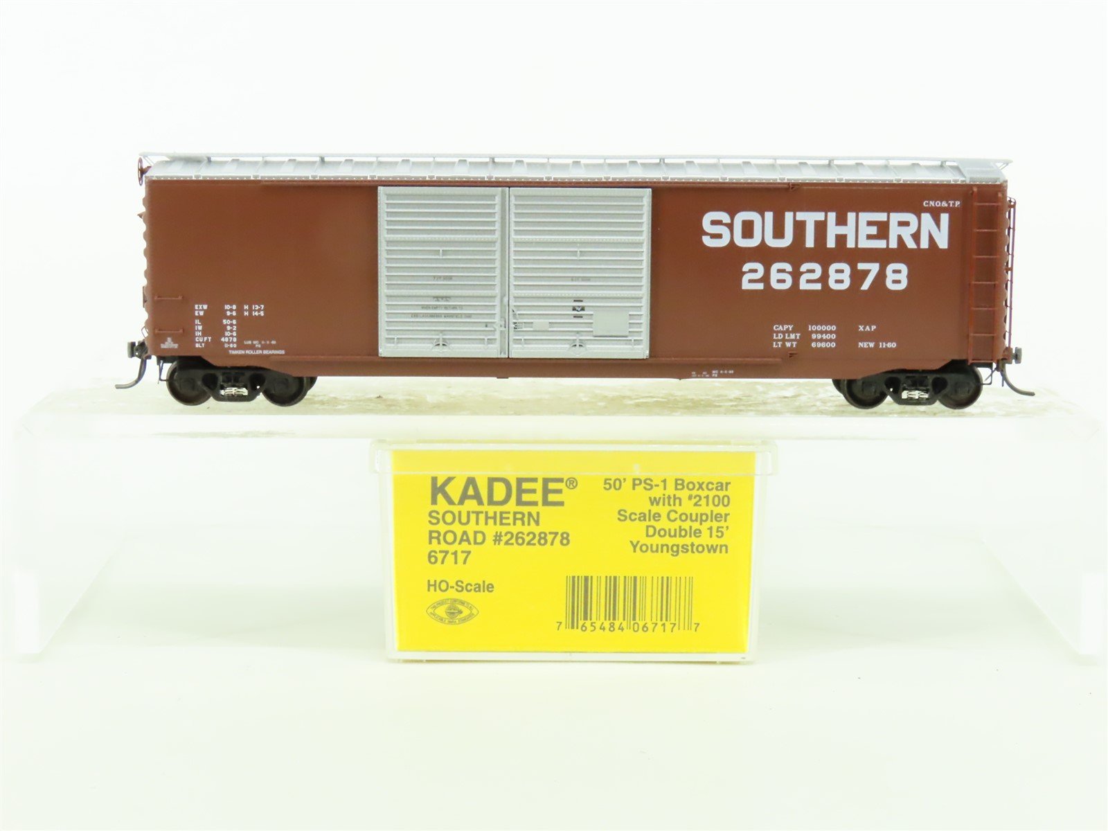 HO Kadee #6717 SOU Southern Railway 50' Double Youngstown Door Box Car #262878