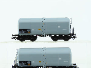 HO Scale Trix 24415 DB German Era IV Fuel Oil Maintenance Tank Cars 3-Pack