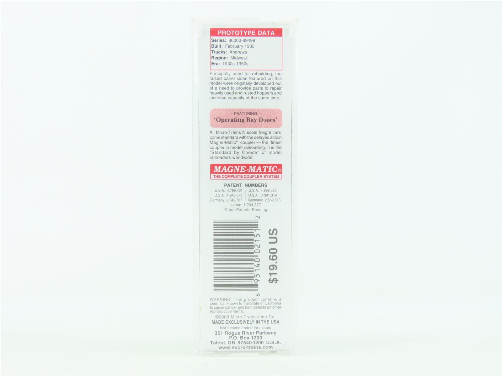 N Scale Micro-Train MTL 085 00 050 SL-SF Frisco 2-Bay Hopper #87422 w/ Coal Load