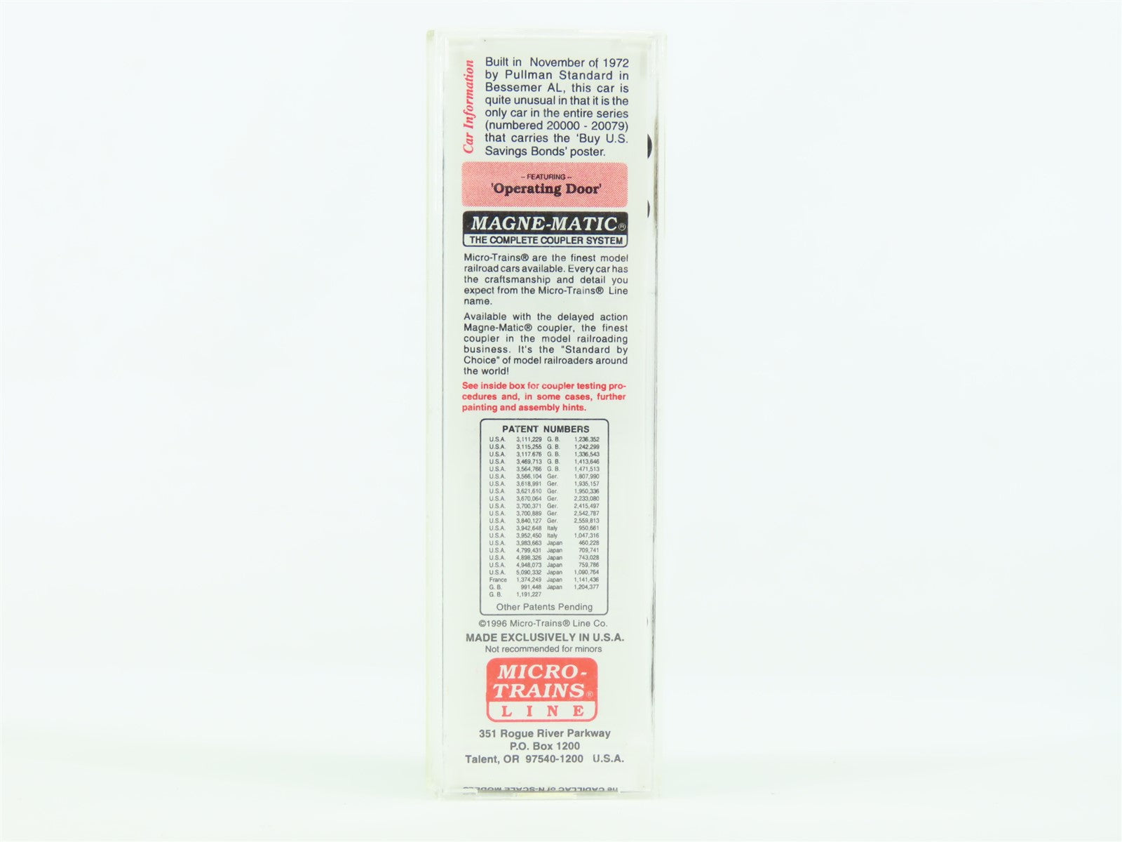 N Scale Micro-Train MTL 77020 RDG Reading 50' Box Car #20054