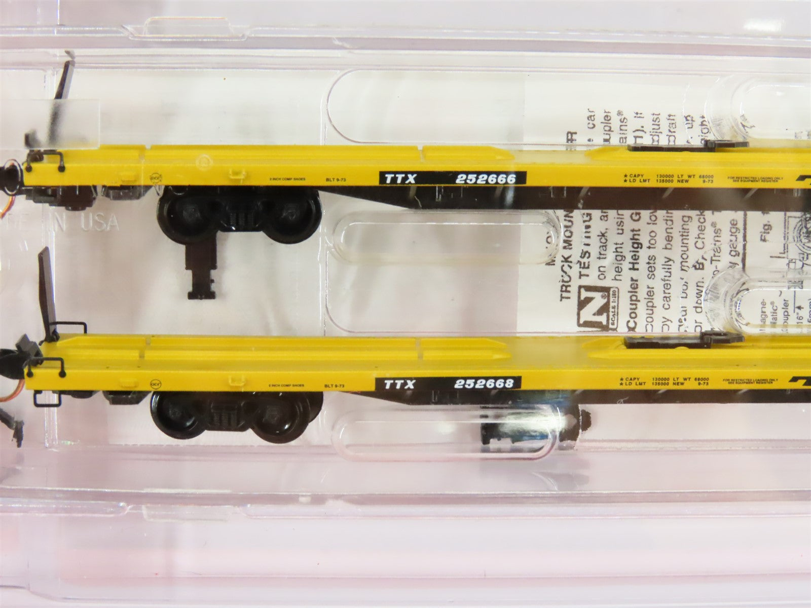 N Scale Micro-Trains MTL #99300033 TTX Trailer Train Flat Car 4-Car Runner Pack