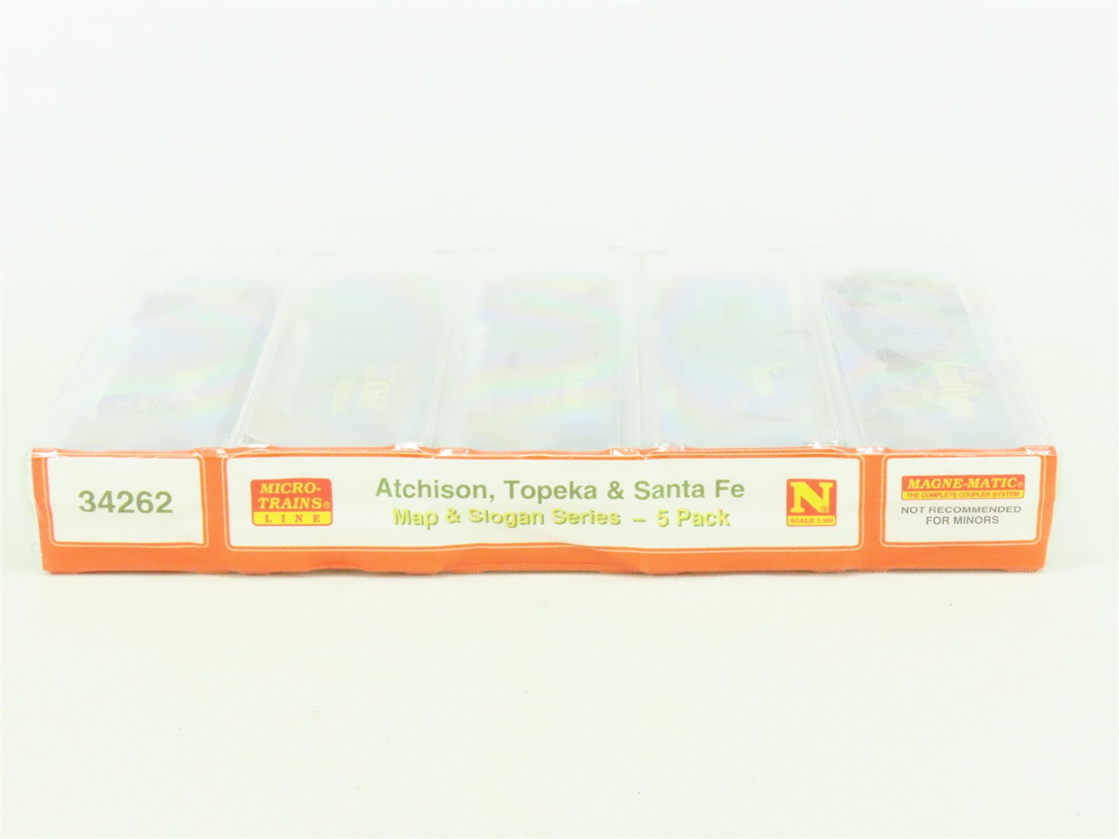 N Micro-Trains MTL #34262 ATSF Map & Slogan Series 40' Box Car 5-Pack - SEALED