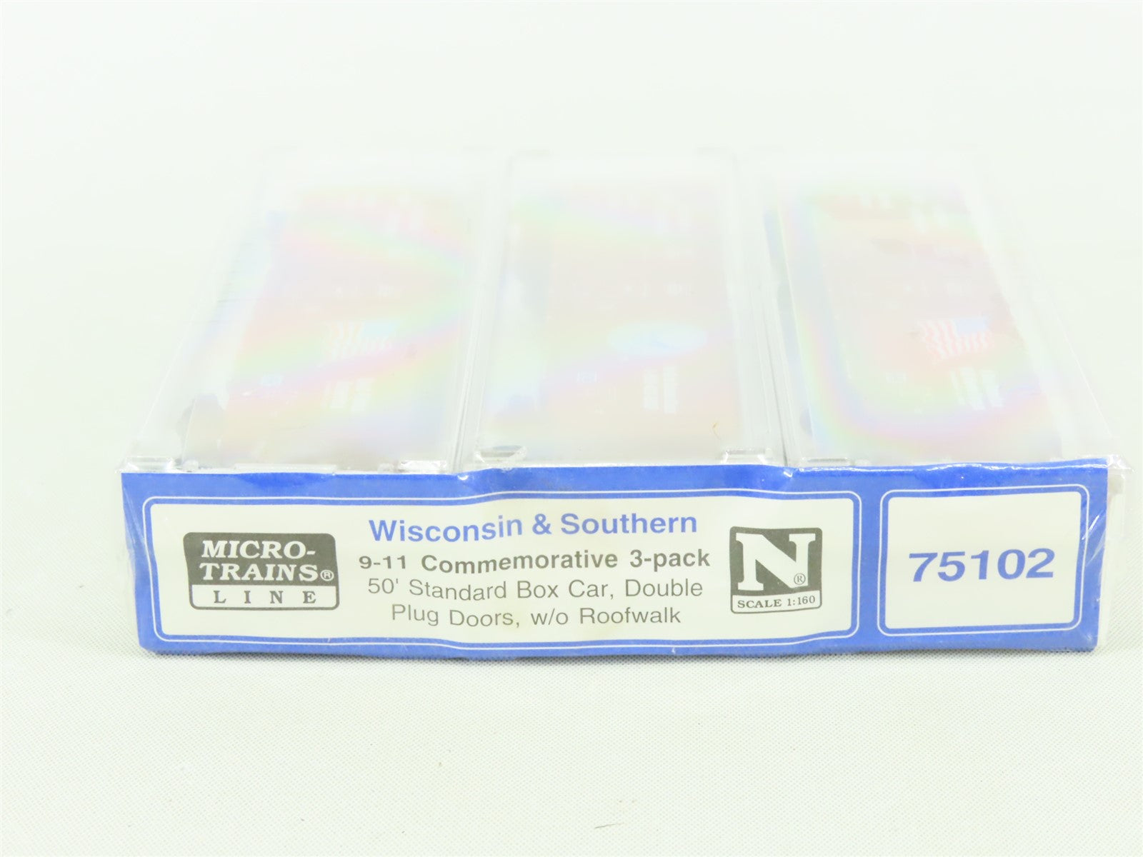 N Scale Micro-Trains MTL #75102 WSOR 9-11 Commemorative 50' Box Car 3-Pack