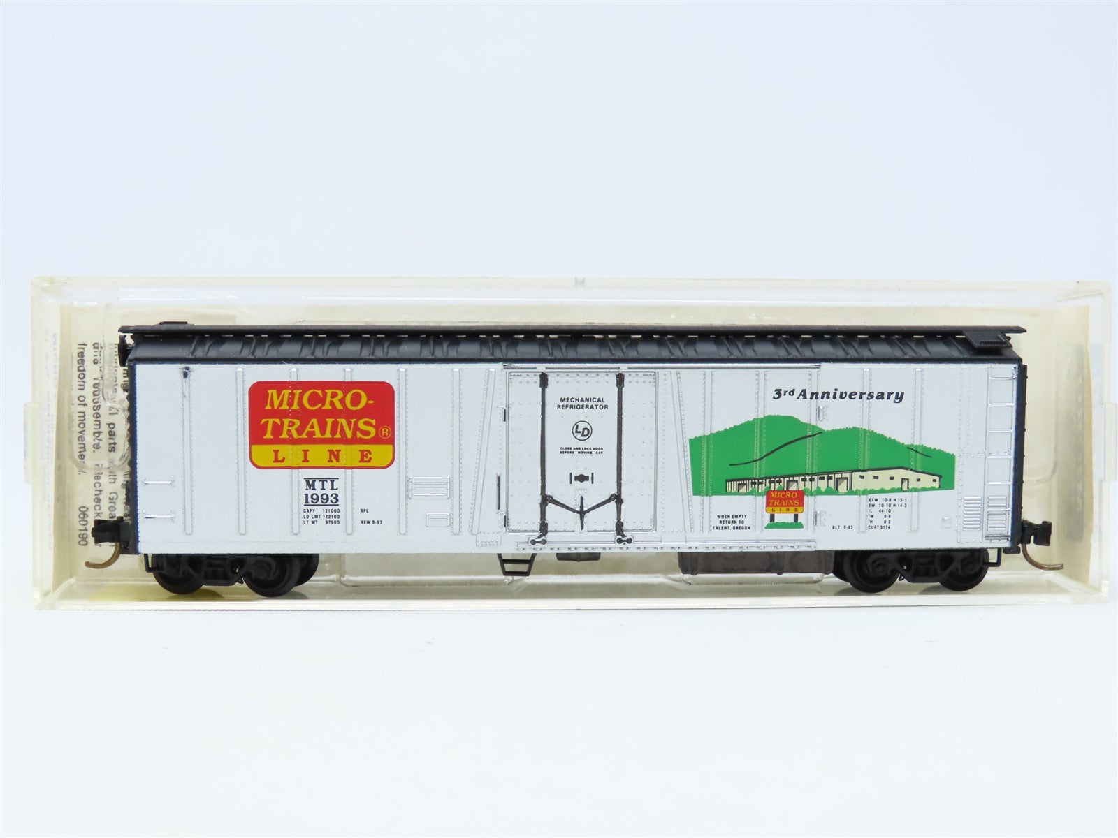 N Scale Micro-Train MTL 70060 Micro Trains Line 3rd Anniversary Reefer #1993
