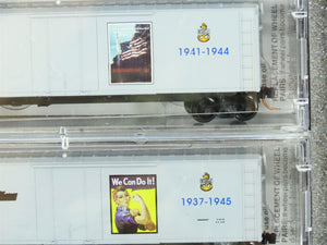 N Micro-Trains MTL 99321060 Battleship Row Pearl Harbor Box Car Set #2 w/ COA