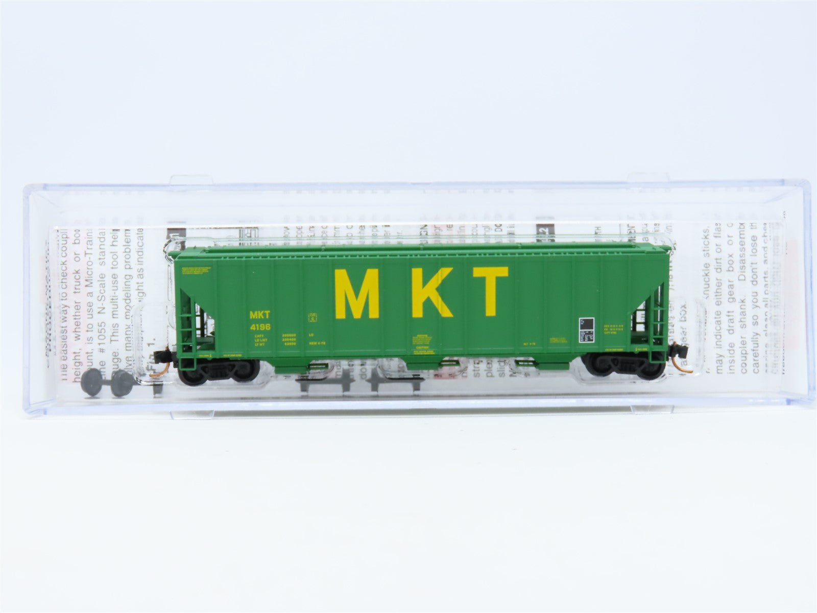 N Scale Micro-Train MTL 099 00 012 MKT Missouri-Kansas-Texas 3-Bay Hopper #4196