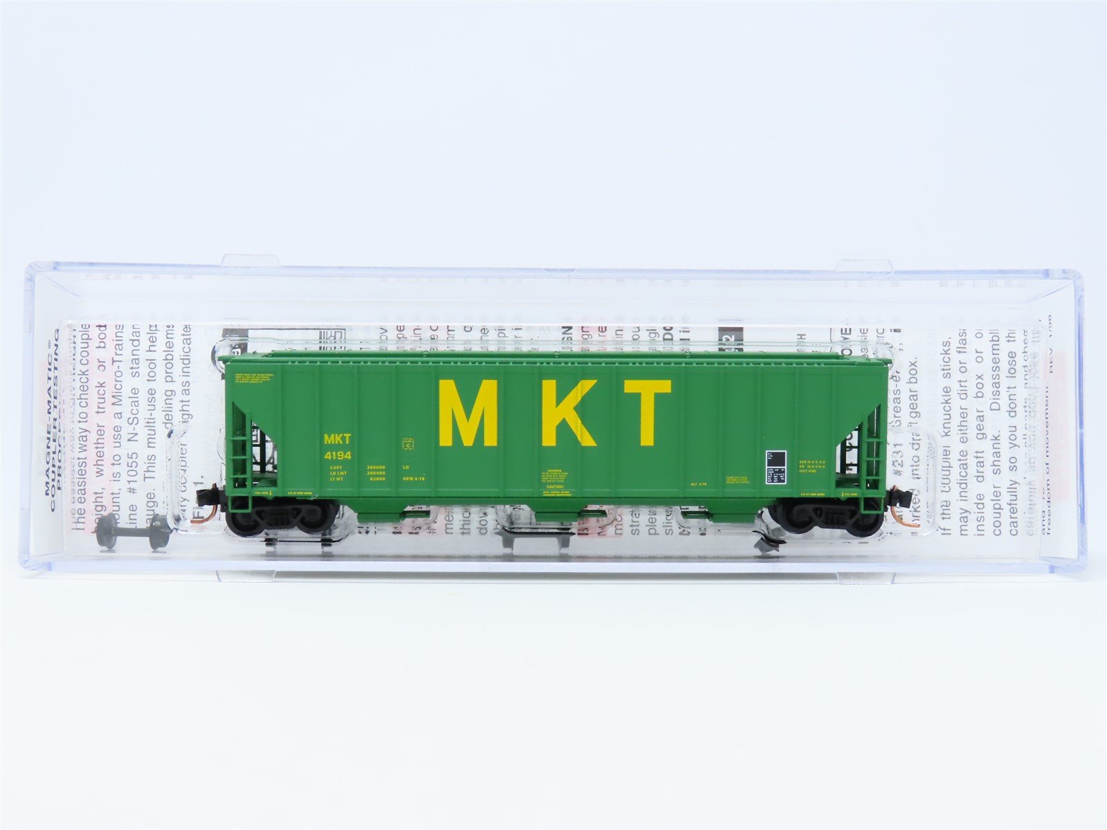 N Scale Micro-Train MTL 099 00 011 MKT Missouri-Kansas-Texas 3-Bay Hopper #4194