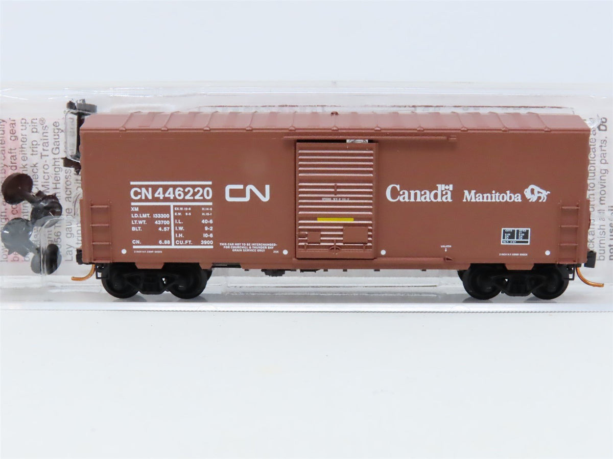 N Scale Micro-Trains MTL 02400280 CN Canadian National 40&#39; Box Car #446220