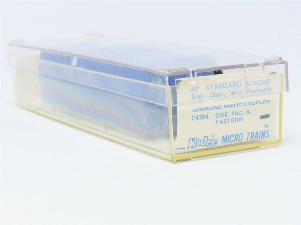 N Scale Micro-Trains MTL Kadee 24384 OP&amp;E 40&#39; Steel Box Car #1034 - Blue Label