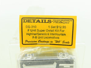 HO 1/87 Scale Details West DS-310 EMD F-B Unit Diesel Super Detail Kit