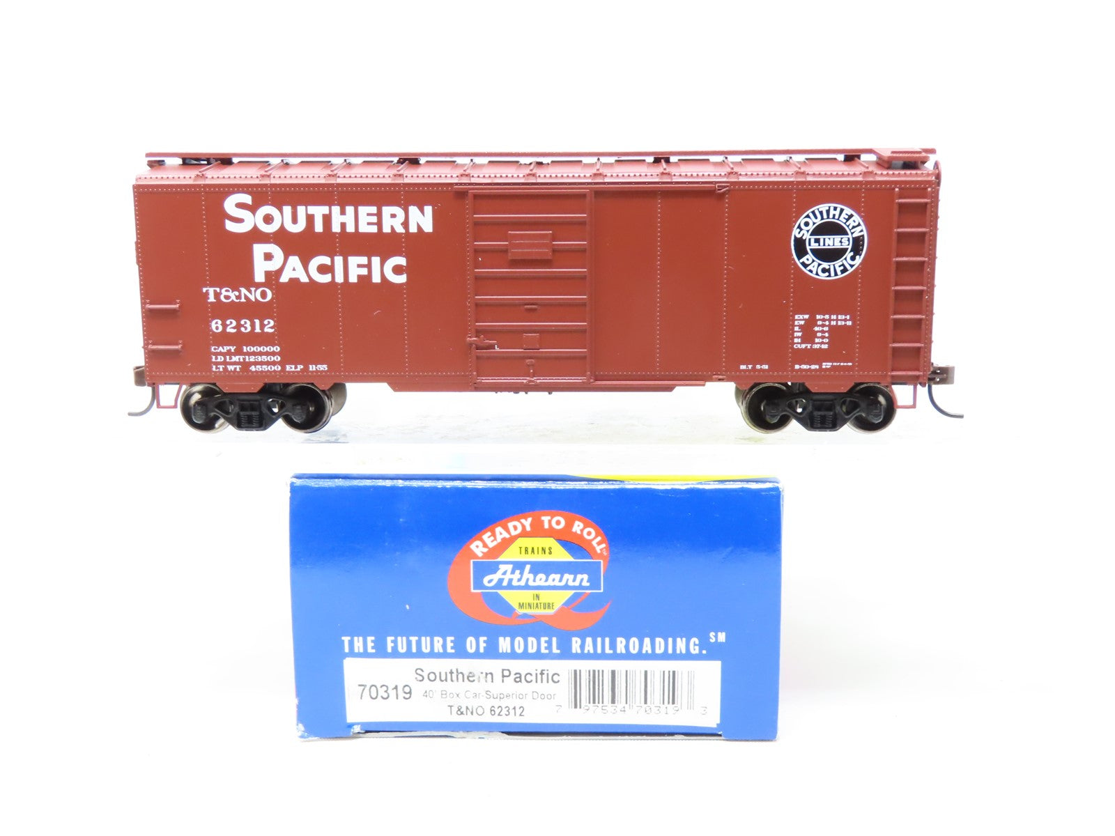 HO Scale Athearn #70319 T&NO SP Southern Pacific 40' Single Door Box Car #62312