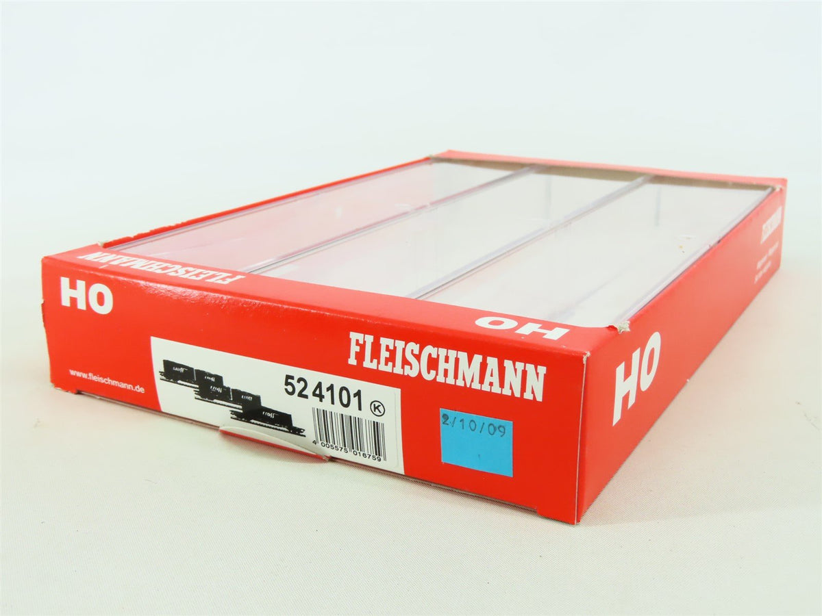 HO Scale Fleischmann 524101 SBB Swiss Flat Cars w/Crossrail Containers 3-Pack