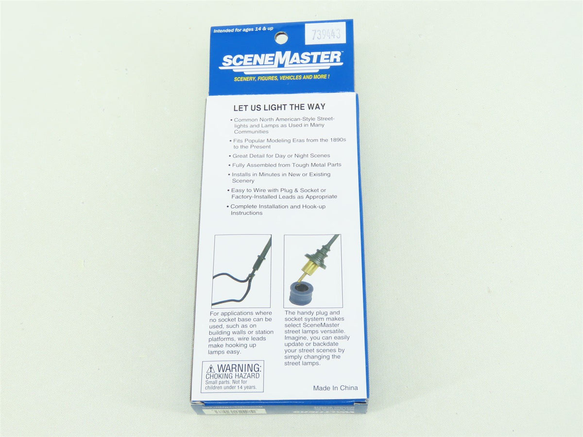 HO 1/87 Scale Walthers #949-4318 Street Light: Modern Wall-Mount Light (3-Pk.)
