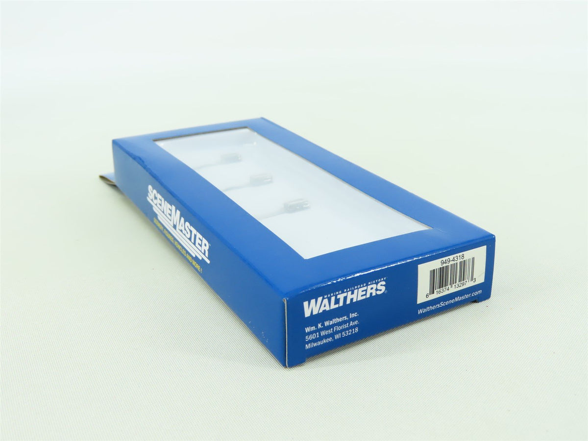 HO 1/87 Scale Walthers #949-4318 Street Light: Modern Wall-Mount Light (3-Pk.)