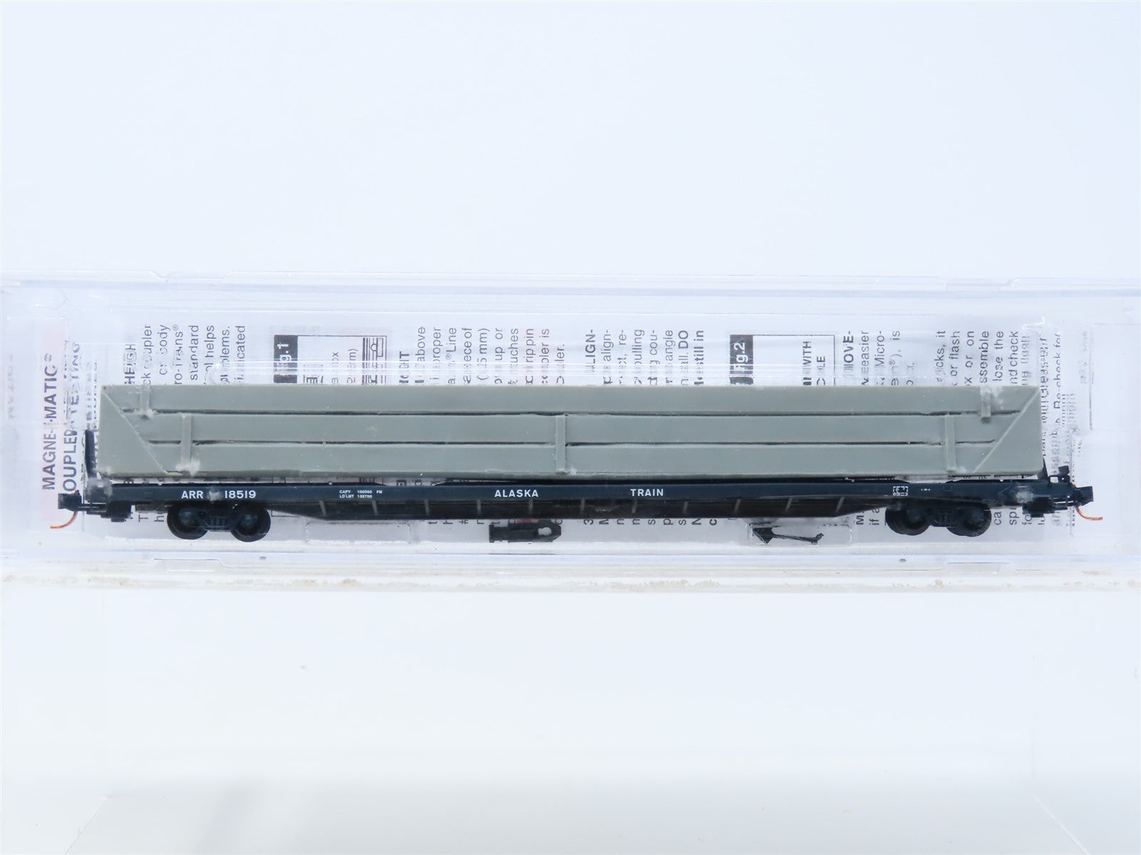 N Scale Micro-Trains MTL 07100080 ARR Alaska Railroad Flat Car w/ Load #18519